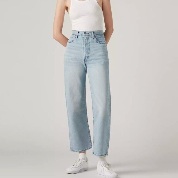 Levi's Premium Ribcage Ankle Straight High Rise Jeans - Medium Wash - Size 26 - Picture 7 of 7